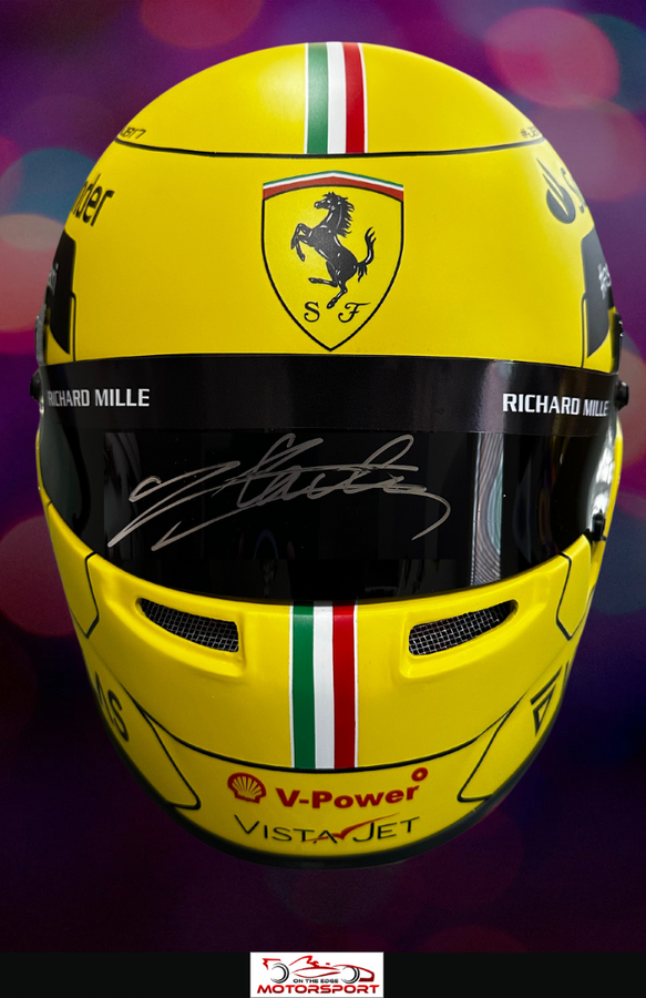Charles Leclerc dévoile un casque en hommage à Jules Bianchi Charles Leclerc dévoile un casque en hommage à Jules Bianchi