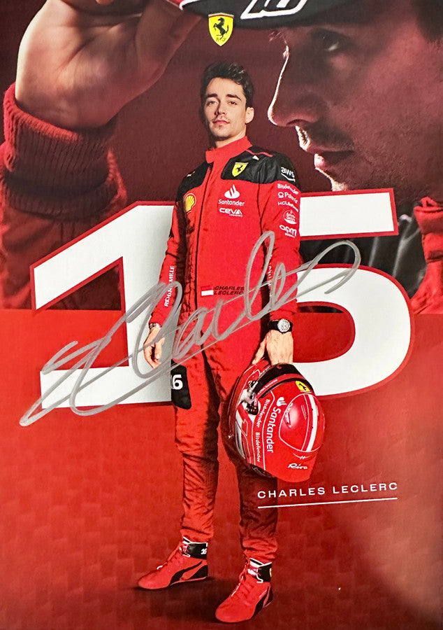 2023 Charles Leclerc Signed Ferrari Driver Card